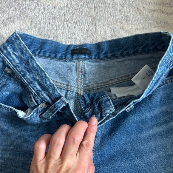 Uniqlo Blue Flare Wide Leg Jeans - Picture 2 of 4